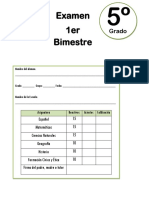 5to Grado - Examen Bloque 1 (2017-2018)