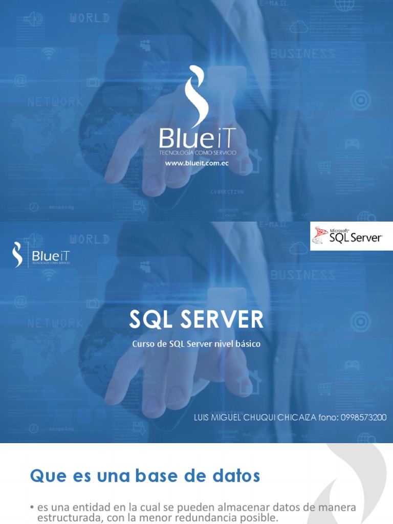 Presentación SQL | PDF | SQL | Servidor SQL de Microsoft