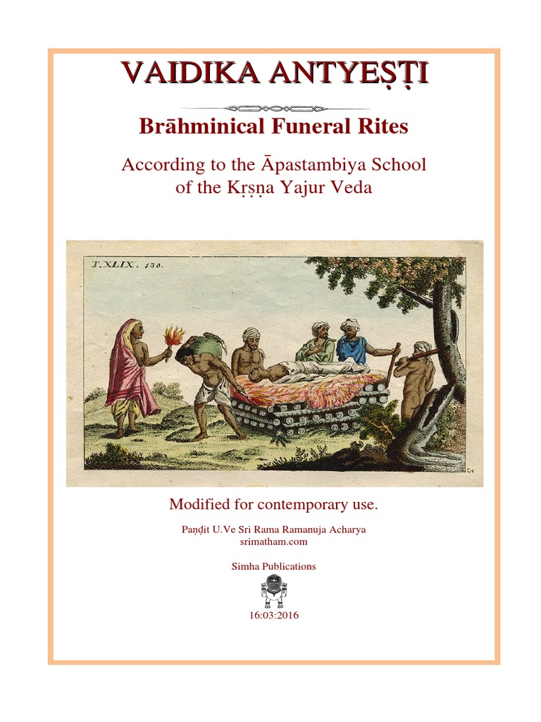 Antyeshti K.Y.V PDF Brahman Indian Religions