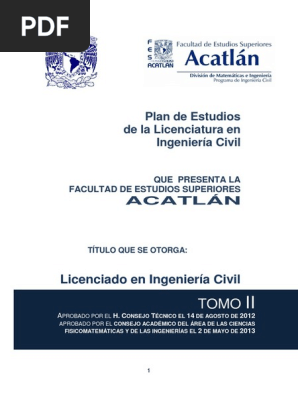 Tomo Ii Plan Estudios Ing Civil Pdf Derivado Integral