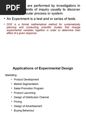 Design of Experiments