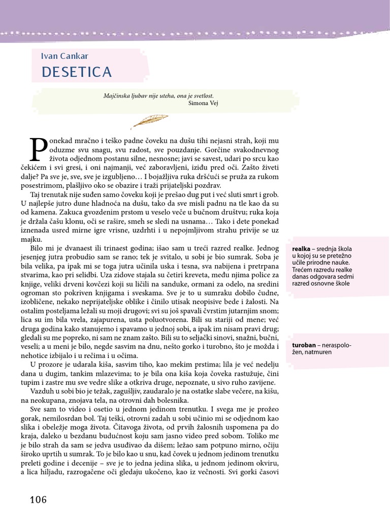 Cankar - Desetica PDF | PDF
