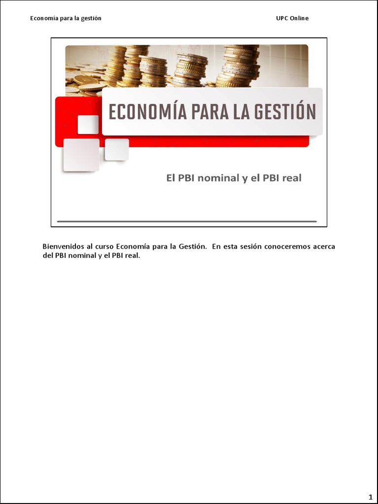 PBI Nominal y Real: Conceptos Clave | PDF | Producto Interno Bruto ...