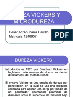 Dureza Vickers y Microdureza
