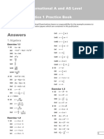 Cambridge Intl AS A Level P1 Maths - 196337 - Answers Only PDF