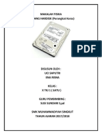 Makalah Fisika TENTANG HARDISK (Perangkat Keras)