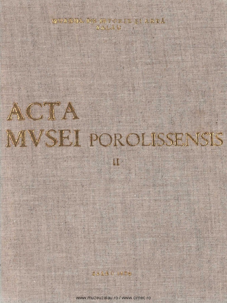 02 Acta Mvsei Porolissensis Ii 1978 Zalau