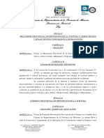 Ley Del Mecanismo Provincial de Prevención de La Tortura y Otros Tratos y Penas Crueles, Inhumanos o Degradantes