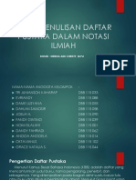 Teknik Penulisan Daftar Pustaka