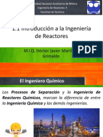 1.1 Introducción a La Ingenieria de Reactores