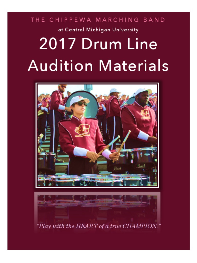 CMB Drum Line Audition Packet 2017 PDF Musical Instruments Rhythm