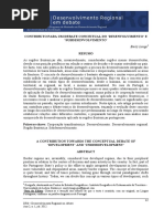 CONTRIBUTO PARA UM DEBATE CONCEITUAL DO ‘DESENVOLVIMENTO’ E ‘SUBDESENVOLVIMENTO’