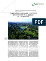 Conservación de Fauna en Peligro de Extinción Bosque Chapultepec