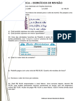 Exercícios de revisão de matemática