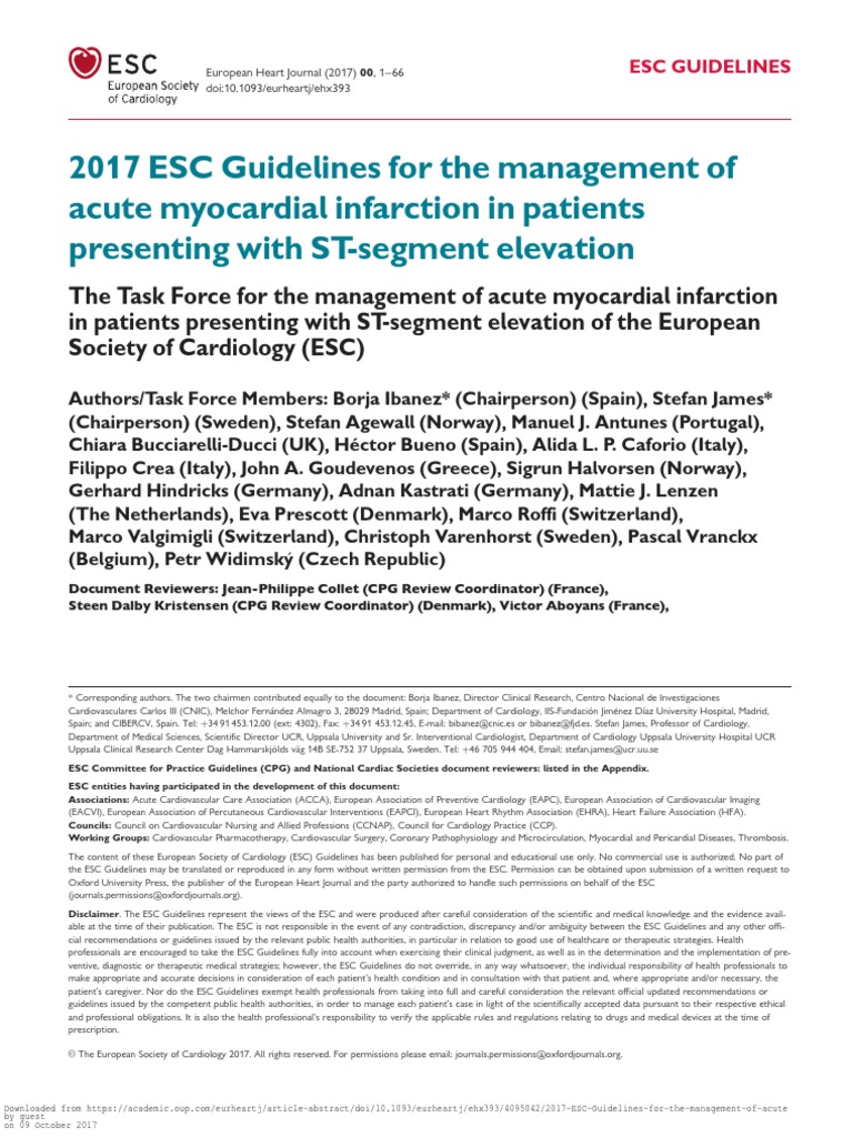Guideline Stemi 2017 PDF | PDF | Percutaneous Coronary Intervention ...