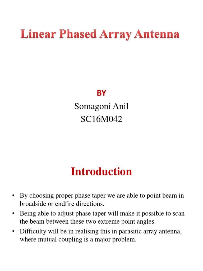 Linear Phased Array Antenna2 | PDF | Antenna (Radio) | Trigonometric ...