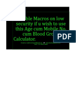 Age Calculator With Mobile No Blood Groups Prediction