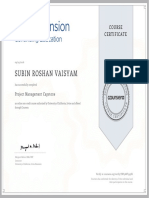 Subin Roshan Vaisyam: Course Certificate