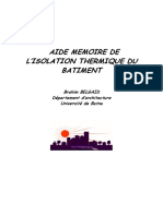 Aide Mémoire de L'isolation Thermique Du Bâtiment
