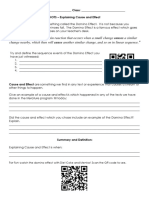 Cause and Effect Explanations Worksheet