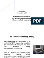 16 October 2017: Next Generation Sequencing Ion Semiconductor Sequencing Illumina Synthesis Sequencing
