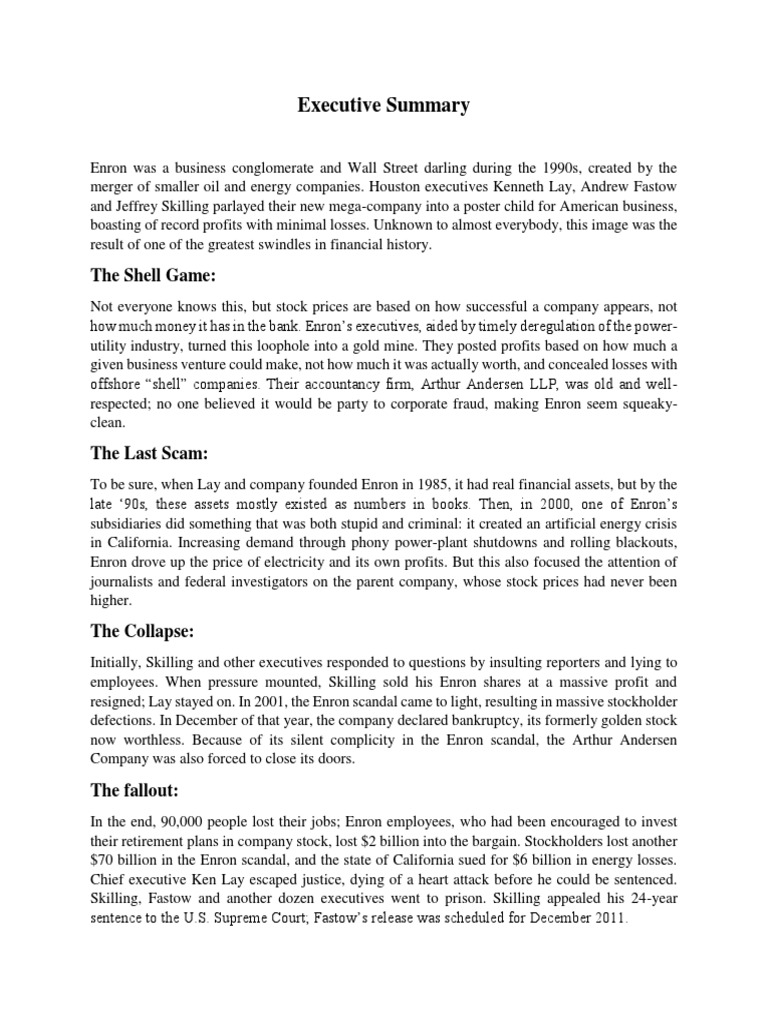 enron case study swot