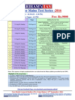 Mains Test Series Schedule 2016 - 050816171952