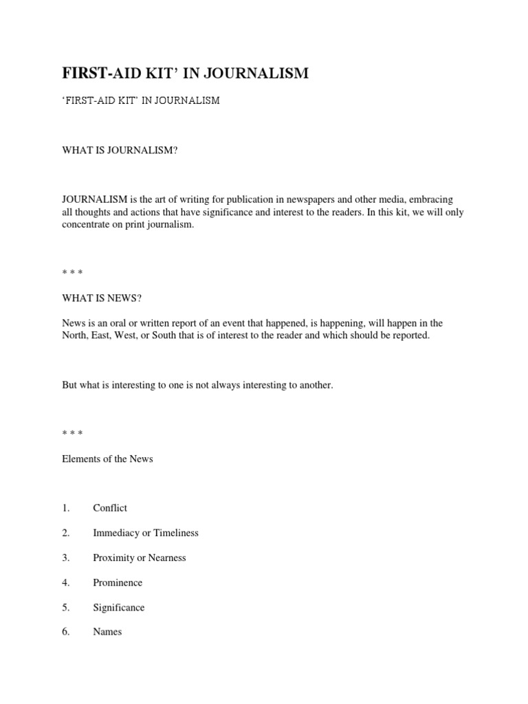 Essentials of Print Journalism | PDF | Journalism | News