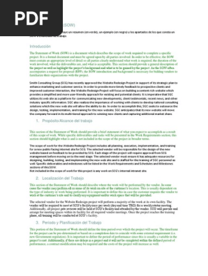 Statement of Work