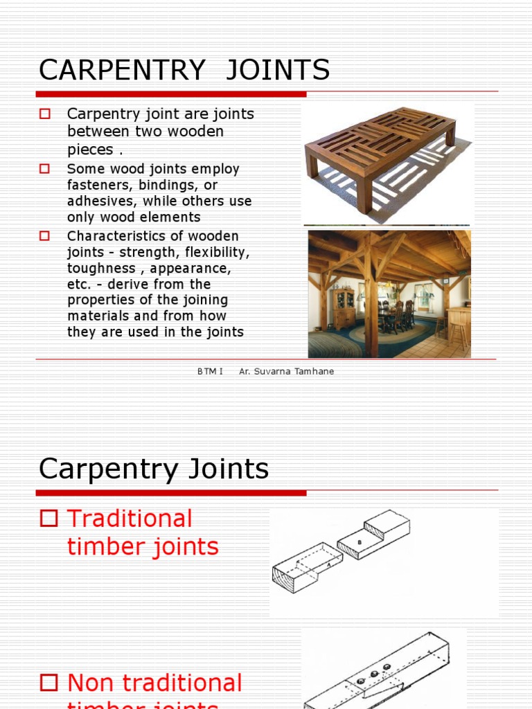 Carpentry Joints | PDF | Woodworking | Economic Sectors