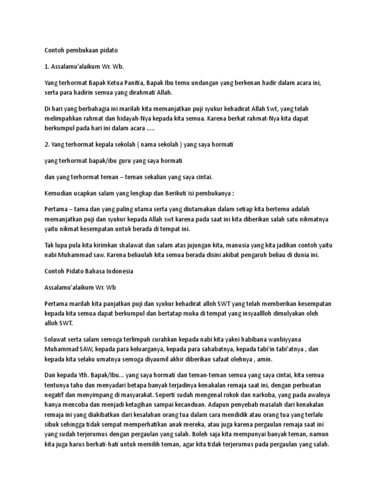 Contoh Pembukaa