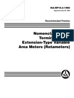 RP - 16.4 Nomenclature and Terminology For Extension-Type Variable Area Meters (Rotameters)