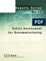 Safety Reports Series: Safety Assessment For Decommissioning