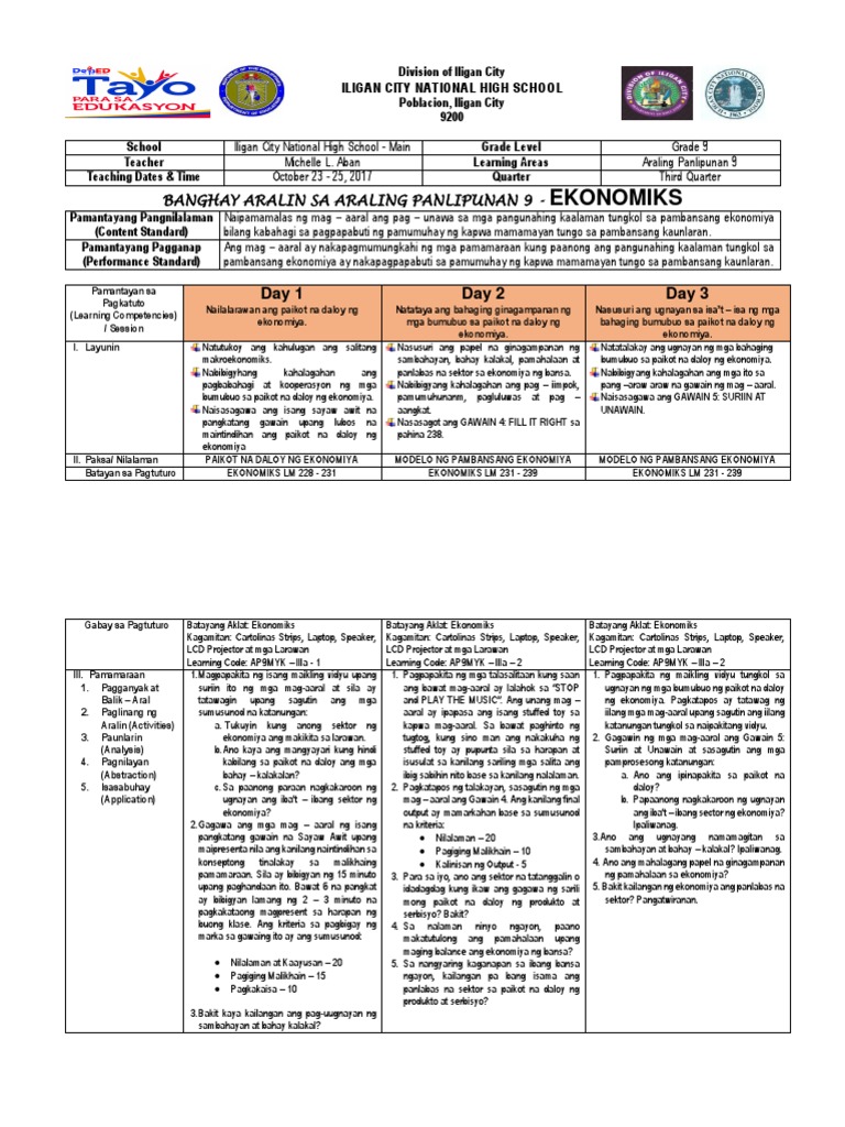Sample Third Quarter DLL