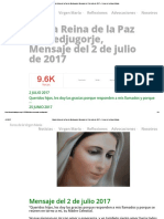 María Reina de La Paz de Medjugorje, Mensaje Del 2 de Julio de 2017 » Foros de La Virgen María