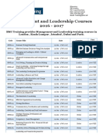 Management and Leadership Training Courses