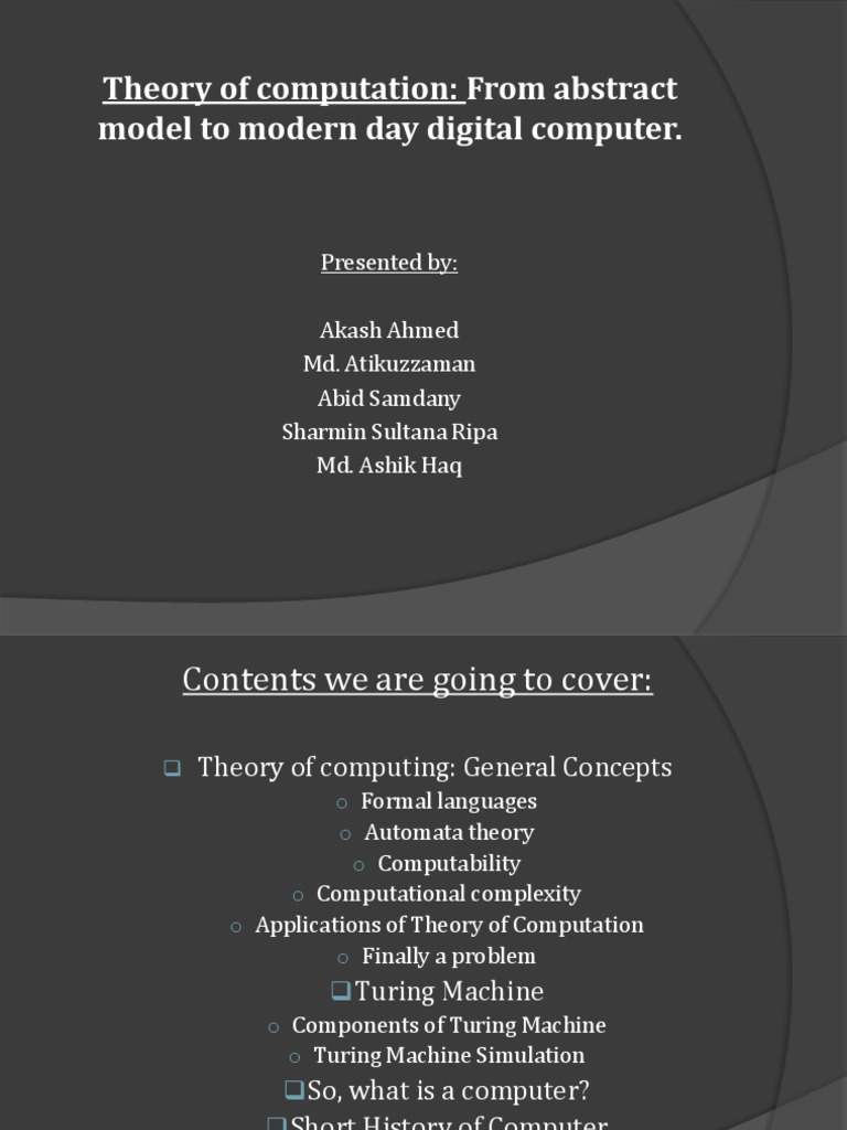 Theory of Computation Overview | PDF | Integrated Circuit | Computer ...