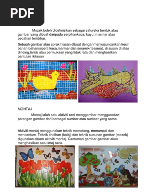 Definisi Dan Cth Kolaj Motaj Mozek Capan Gosokkan Pdf