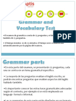 Grammar and Vocabulary Workshop - Test
