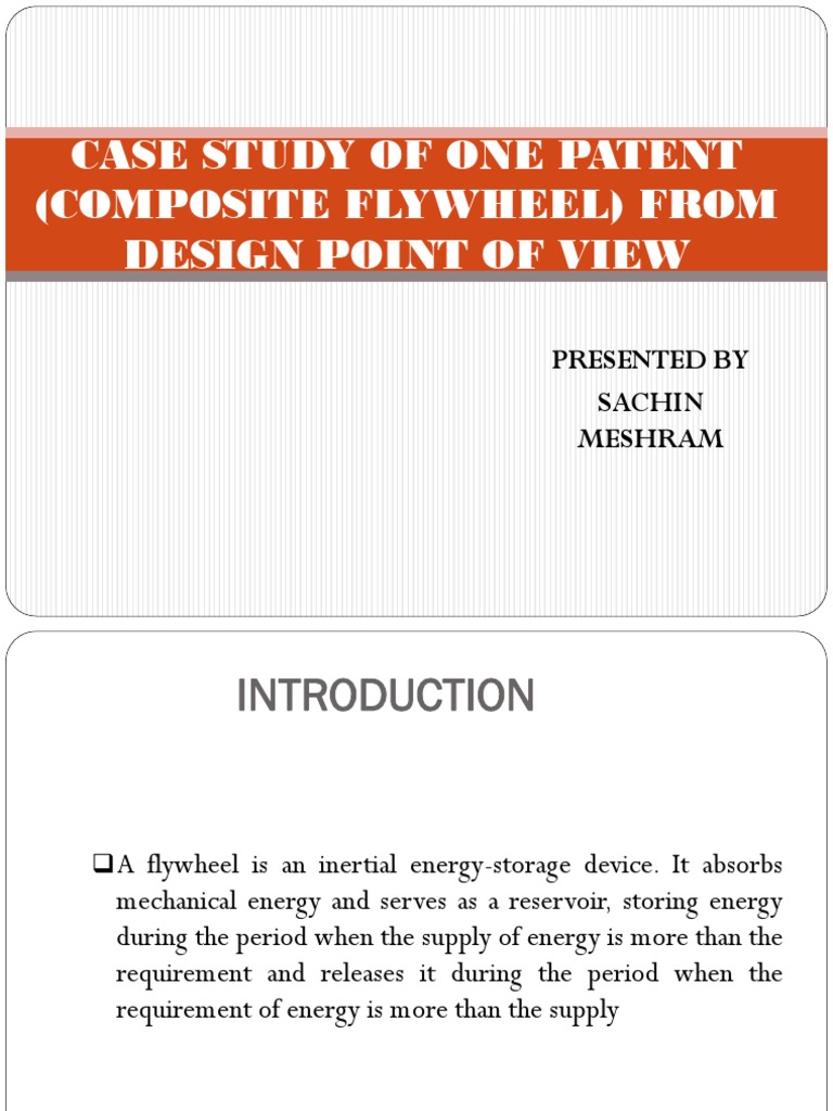 Case Study of One Patent Flywheel) From Design Point of View