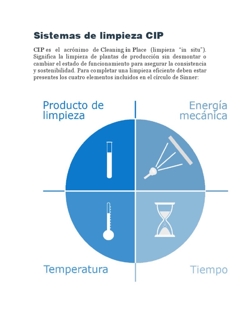 Sistemas CIP en la industria alimentaria | PDF | Detergente | Temperatura