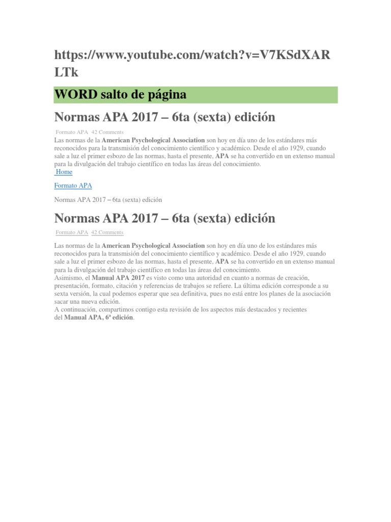 Word Manual útil Apa