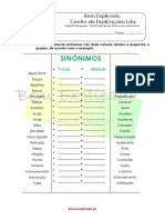 1.6 Ficha Formativa - Sinónimos e Antónimos PDF