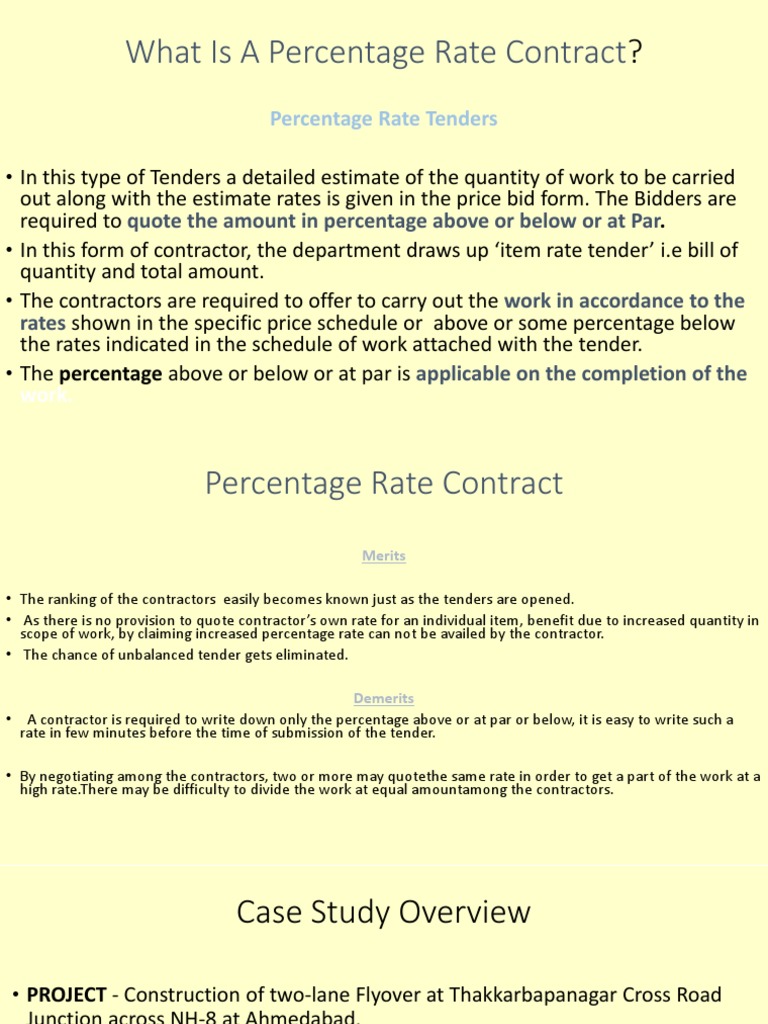 Understanding Percentage Rate Contracts | PDF | Percentage | Prices
