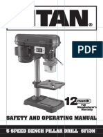 Titan Pillar Drill SF13N Manual