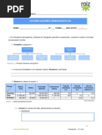 Ficha - Indicadores Demográficos