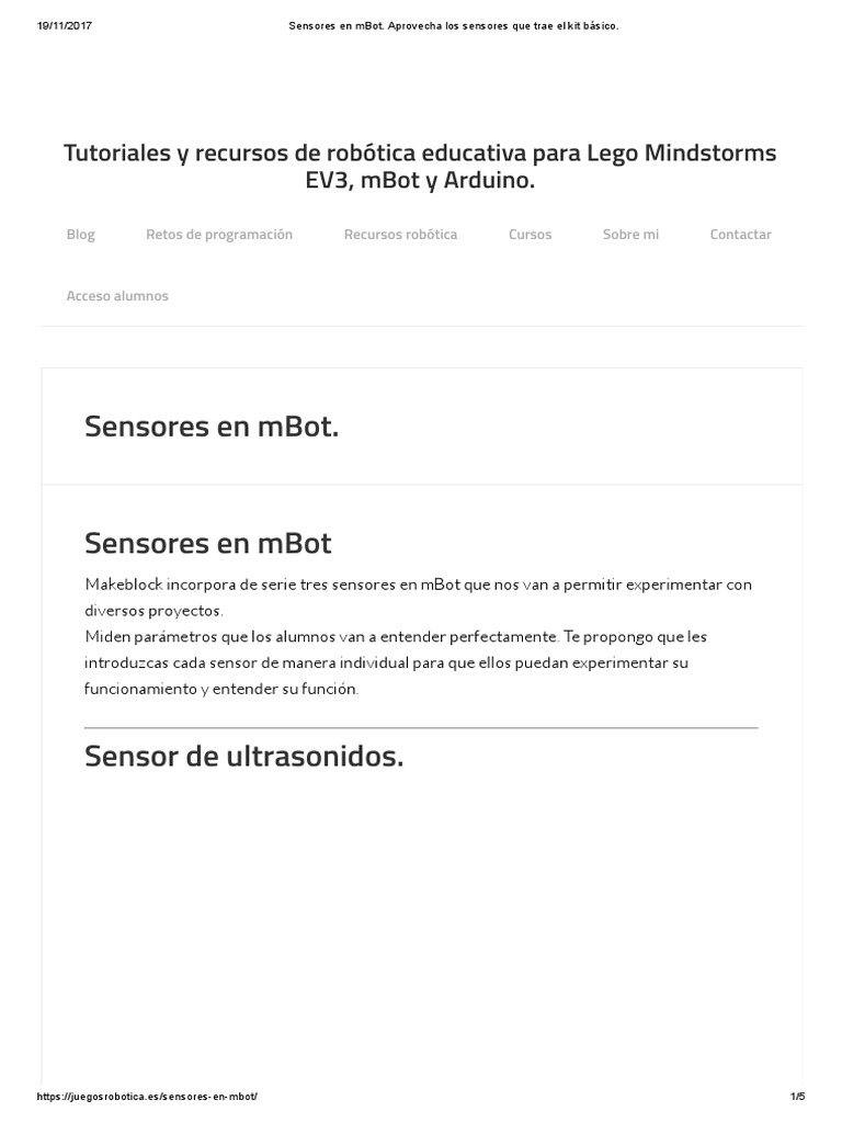 Sensores en MBot | PDF | Sensor | Ligero