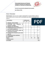 Autoevaluación de La Secuencia de Aprendizaje Tercer Parcial