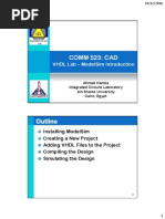 Comm 523: Cad: VHDL Lab - Modelsim Introduction