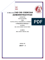 Politica Fiscal y Resumen de La Primera Unidad (Macroeconomía)